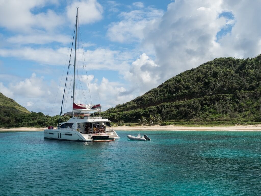 Sea Esta a Leopard 58 that sleeps up to 10 people is available for all inclusive crewed yacht charters in the US Virgin Islands.