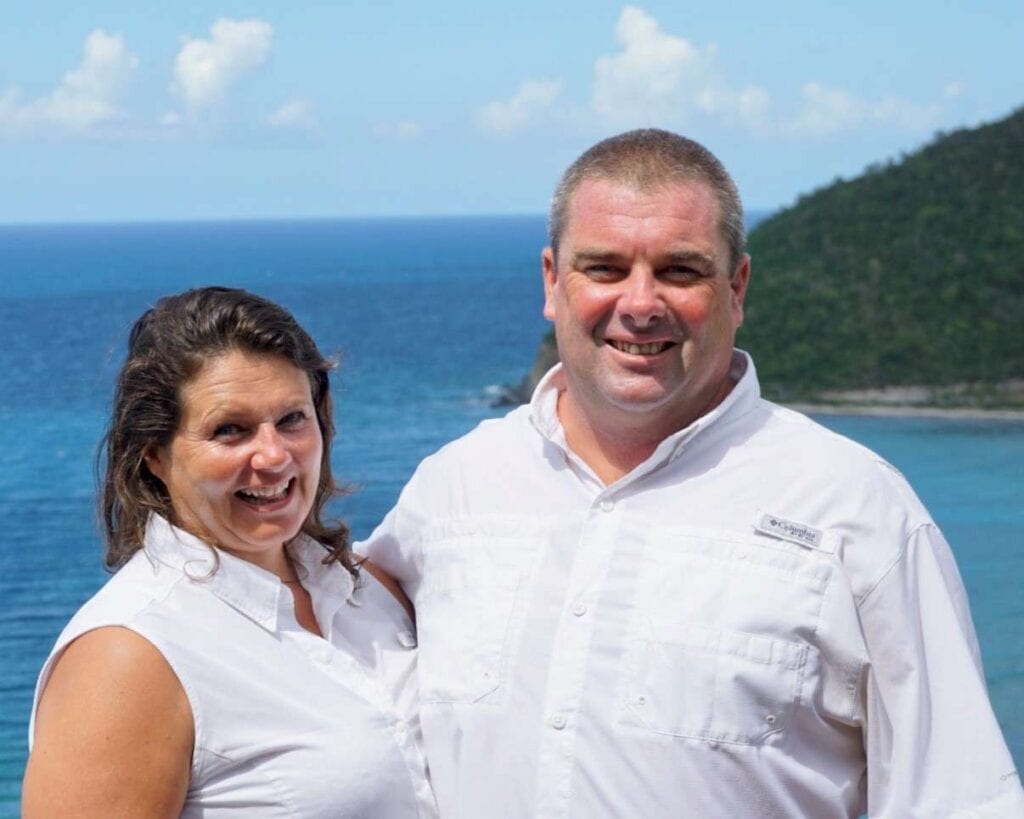 Mike and Lizzy Hill a reputable charter crew who will be moving to Sandy Cinco a 58' Fountaine Pajot catamaran for all inclusive yacht charter in the BVI'S for 2023 season.,