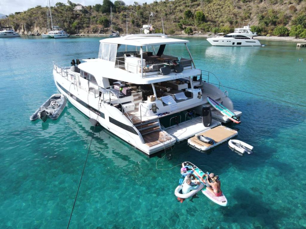 C'est La Vie at anchor in The BVI