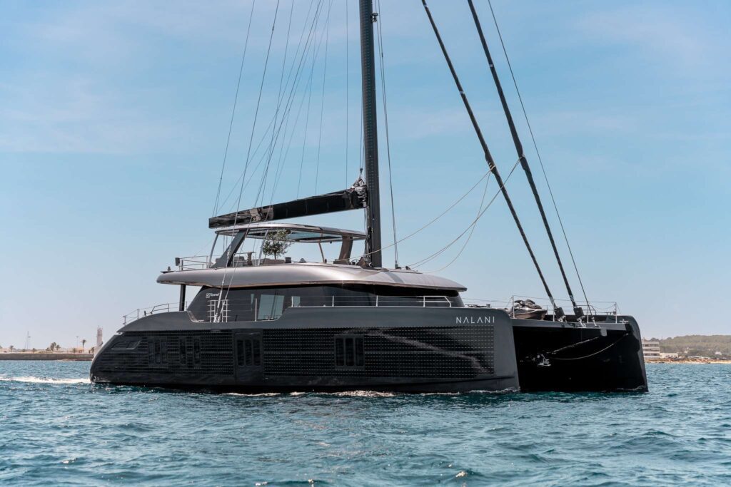 Nalani, a 10 passenger Sunreef 80 available private crewed yacht charter in The BVI by Wlms Yacht Charters