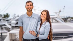 Captain Dominic and Chef Hannah-your crew on board Mucho Gusto