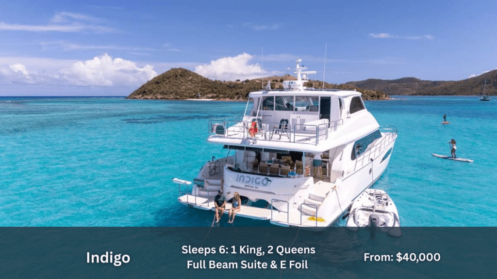 Indigo II at anchor in The BVI